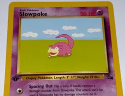 1st Edition Slowpoke - NM/LP - Vintage WotC 55/62 Fossil Set Pokemon Card - Image 3