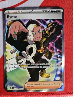 Pokemon TCG Obsidian Flames Ryme Trainer Full Art Card 221/197 NM Condition - Image 1