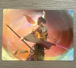 Yuna, Grand Summoner Art Card (Gold Signature) Final Fantasy MTG Art Series 22 - Image 1