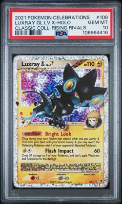 PSA 10 Luxray LV X 109/111 Celebrations Classic Collection Pokemon Card - Image 1