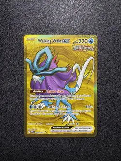 Walking Wake ex 215/162 Temporal Forces Gold Hyper Rare Holo NM Pokemon Card - Image 1