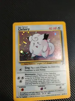 Clefairy - 6/130 - Pokemon Base Set 2 Holo Rare Card WOTC NM/LP - Image 1