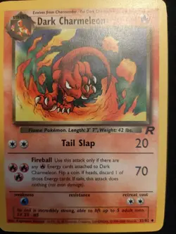 Vintage Pokemon Card Dark Charmeleon Team Rocket Uncommon 32/82 1999 - Image 3