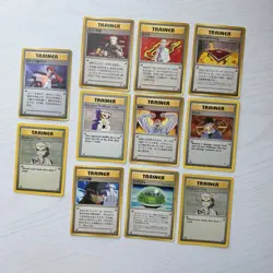 Vintage Pokemon Japanese Trainer Card Lot - Gym Heroes/Challenge - 12 Cards WOTC - Image 1