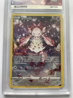 Diancie GG13/GG70 Crown Zenith FULL ART Holo Pokemon Card Ace 9 MINT - Image 2
