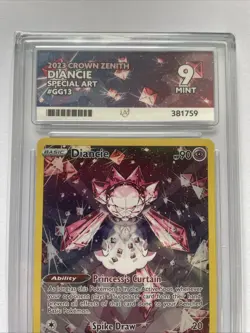 Diancie GG13/GG70 Crown Zenith FULL ART Holo Pokemon Card Ace 9 MINT - Image 3