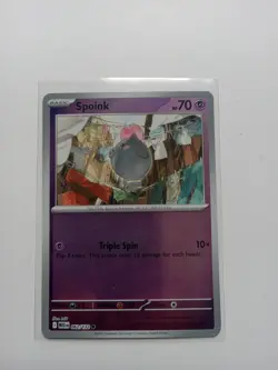 Spoink 062/132 Mega Evolution Reverse Holo NM Pokemon Card - Image 1