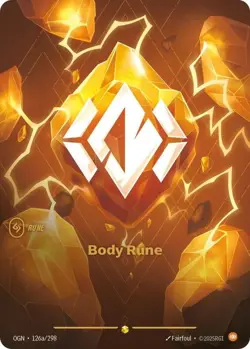 Riftbound Origins OGN 126a/298 Body Rune Alternate Art Showcase Card - English - Image 1