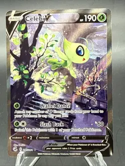 Pokemon TCG SWSH Fusion Strike Celebi v Alt Art Holo Ultra Rare Card 245/264 - Image 1