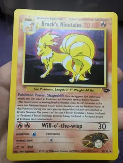 Brock's Ninetales 3/132 Gym Challenge Holo NM/MT Pokemon Card - Image 1