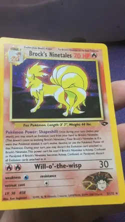 Brock's Ninetales 3/132 Gym Challenge Holo NM/MT Pokemon Card - Image 2