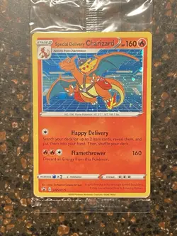 Special Delivery Charizard Pokemon Center Promo Card Still Sealed SWSH075 - Image 1