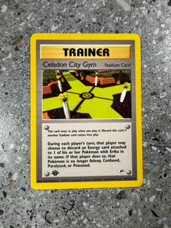 Pokemon TCG Cards 1st Edition Celadon City Gym 107/132 Gym Heroes Uncommon NM - Image 1