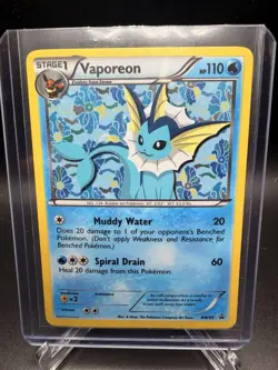 Pokemon TCG Vaporeon Black Star Promos BW89 Holo Card Light Play - Image 1