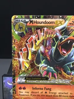 Pokemon Card M Houndoom EX 22/162 XY Breakthrough Holo Rare Played - Image 2