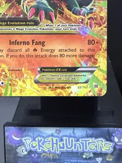 Pokemon Card M Houndoom EX 22/162 XY Breakthrough Holo Rare Played - Image 4