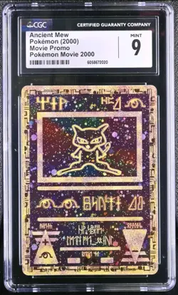 CGC 9 MINT Ancient Mew 2000 Movie Promo Holo Pokemon Card w/ original Packaging - Image 1