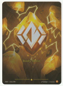 Body Rune 126a/298 Riftbound OGN FULL ART NEAR MINT CARD - Image 1