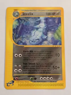 Steelix 35/147 Aquapolis RARE (Non-Holo) Pokemon e-Reader Card 2002 NM Mint! - Image 1