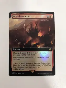 Blasphemous Act Foil Extended Borderless MTG Magic Gathering Card NM Mint WHO - Image 1