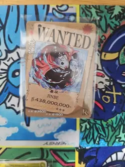 Jinbe One Piece Card Game Rare Wanted Poster Slightly Played - Image 1