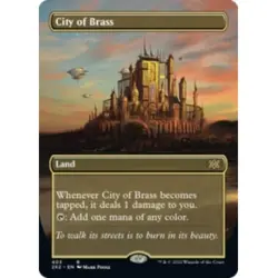 CITY OF BRASS (BORDERLESS) Double Masters 2022 Magic MTG MINT CARD - Image 1