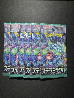 6 Packs Stellar Miracle SV7 Japanese Pokemon Card Sealed Booster Pack - Image 1