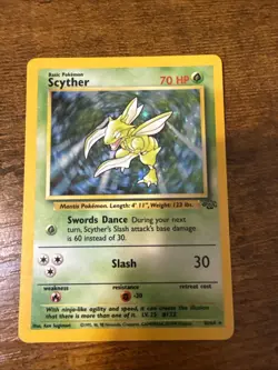 Pokemon TCG Scyther Holo Rare Jungle Unlimited Vintage Card - Image 1