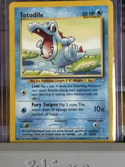 Pokemon TCG Totodile Neo Genesis Card 80/111 Regular LP Vintage - Image 1