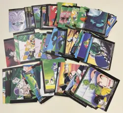 200+ VINTAGE DRAGON BALL Z CARDS WITH 32 HOLOS UNGRADED - Image 3
