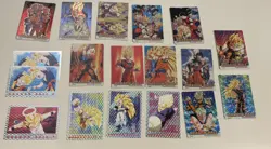 200+ VINTAGE DRAGON BALL Z CARDS WITH 32 HOLOS UNGRADED - Image 4