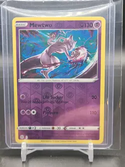 POKEMON Mewtwo 056/172 SWSH Brilliant Stars Reverse Holo Rare Card NM-MINT - Image 1