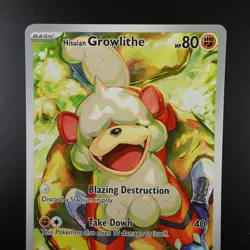 Hisuian Growlithe 181/167 Pokemon Twilight Masquerade Holo Full Art Card - Image 2