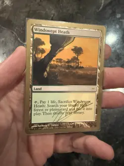 MTG Windswept Heath- Signed -Onslaught Magic the Gathering Card # 328 - Image 1