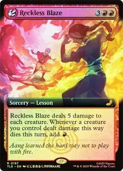 Reckless Blaze Foil Extended Art Avatar: The Last Airbender NM MTG - Image 1