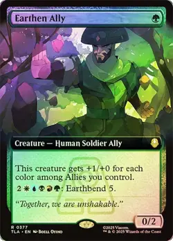Earthen Ally Foil Extended Art Avatar: The Last Airbender NM MTG - Image 1