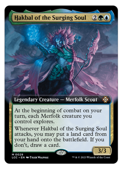 MTG - Borderless Hakbal of the Surging Soul - Lost Caverns Commander (LCC) M/NM - Image 1