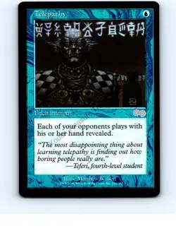 Telepathy #102 Uncommon Urza's Saga MTG NP Near Mint or Better - Image 1