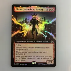 Electro Assaulting Battery Extended Art Foil Magic MTG Spider-Man R 0260 SPM EN - Image 1