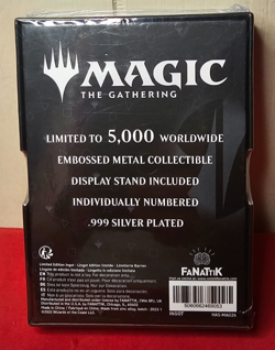Magic the Gathering Limited Ed .999 Silver Plated Kaya, Ghost Assassin Ingot - Image 3