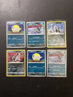 6 Poochyena Pokemon Card Collection Reverse Holo SWSH SV PTCG - Image 1