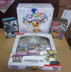 POKEMON PRISMATIC ETB + PALDEAN FATES & BLACK BOLT BUNDLE + 151 ALAKAZAM BOX - Image 1