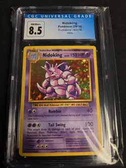 Nidoking Holo 45/108 XY Evolutions NM/Mint+ CGC 8.5 Graded Pokemon Card 2016 - Image 1