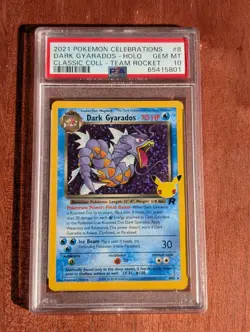 2021 Pokemon Celebrations Classic Collection - Dark Gyarados Holo 8/82 PSA 10 - Image 1
