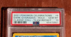 2021 Pokemon Celebrations Classic Collection - Dark Gyarados Holo 8/82 PSA 10 - Image 3