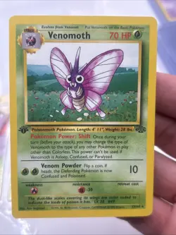 TCG Pokemon English Vintage 1st Edition Venomoth 29/64 Jungle Regular - Image 1