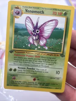 TCG Pokemon English Vintage 1st Edition Venomoth 29/64 Jungle Regular - Image 2