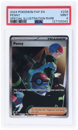 2024 Pokemon Paldean Fates Penny Special Illustration Rare #239 PSA 9 - Image 1