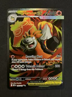 156 Mega Camerupt ex Full Art Ultra Rare Pokemon Mega Evolution English - Image 1