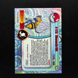 topps Pokemon TV Animation Series 1 Rainbow Holo Foil #15 Beedrill - Image 2